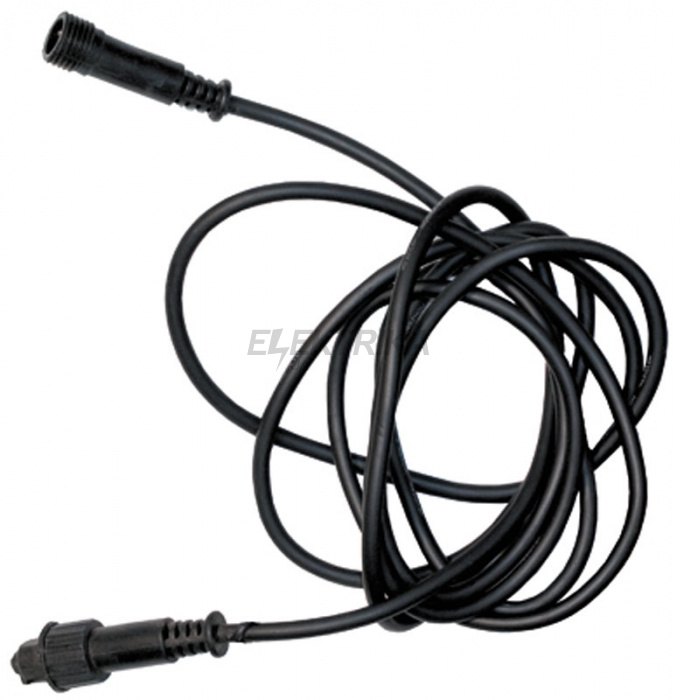 Конектор для гірлянд DELUX 3m 1 вих IP44 new чорний EN1 (90014157)