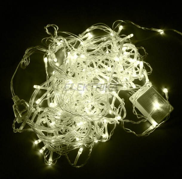 Гірлянда STARLIGHT бахрома теплий білий 100LED IP20 прозорий 3,2x0,7м (000057282)