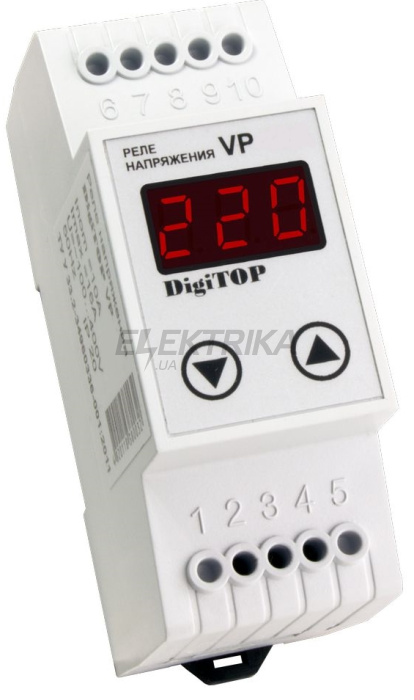 Реле напруги 16A digitop (VP-16A) з функцією пам'яті останнього спрацьовування