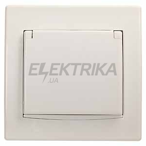 Розетка із заземленням та кришкою Anya, слонова кістка, Schneider Electric