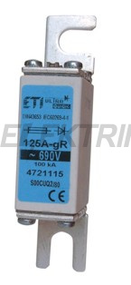 Плавка вставка запобіжник ETI S000UQ2/80/160A/690V 004721116