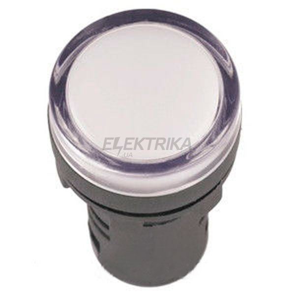 Світлосигнальний індикатор AD22, (LED) матриця, d22mm, білий, 12В АС/DC