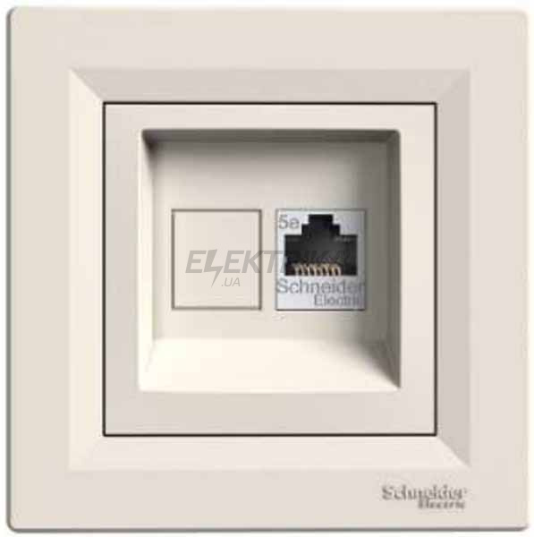 Розетка комп'ютерна RJ45 Schneider Electric Asfora кремовий (EPH4300123)