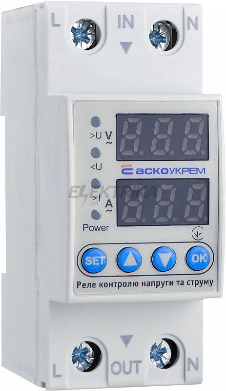 Реле контролю напруги та струму RKV 2P 63А (A0010230002)