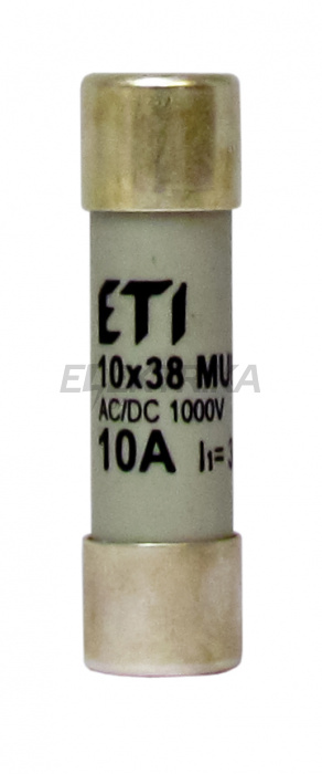 Плавка вставка запобіжник ETI CH10x38 MM 16A/1000V AC/DC 002625406