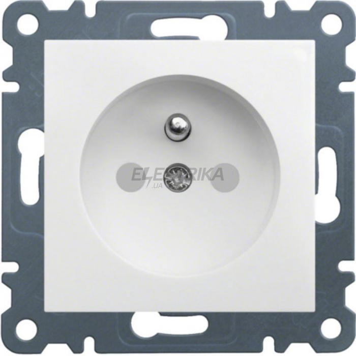 Розетка із з/к із захистом контактів Lumina2 Hager біла 16А/230В (WL1060)