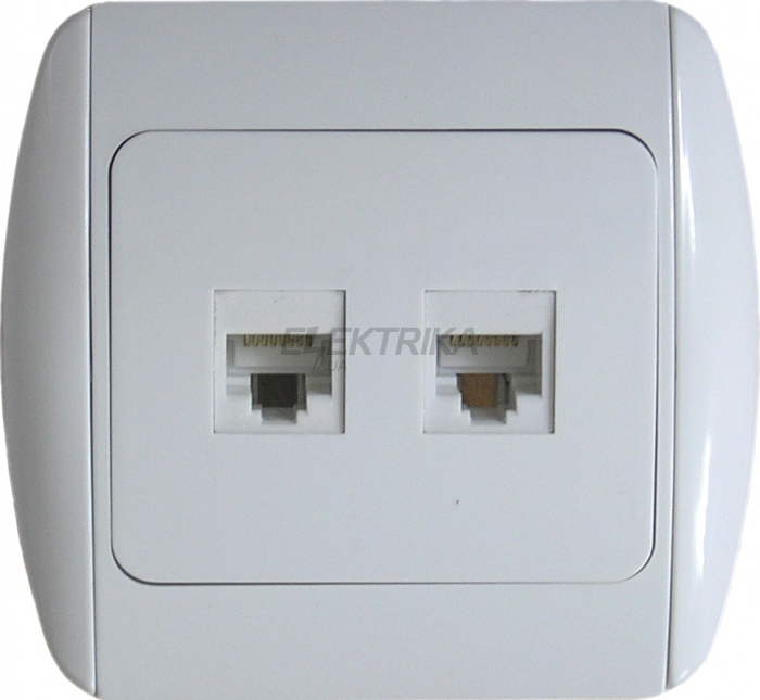 Розетка e.install.stand.819С2 комп'ютерна подвійна