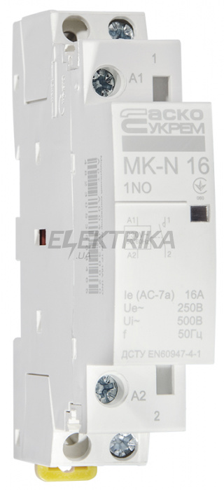 Контактор модульний АСКО-УКРЕМ MK-N 1P 16A 1NO (A0040030020)