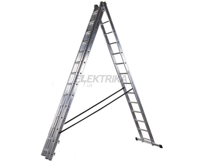 Сходи трисекційні VIRASTAR DW 3 PROFI LIGHT 3x14 ступенів (DW3x14)