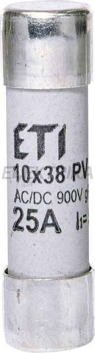 Плавка вставка запобіжник ETI CH10x38 gR 25A/900V AC/DC 002625035