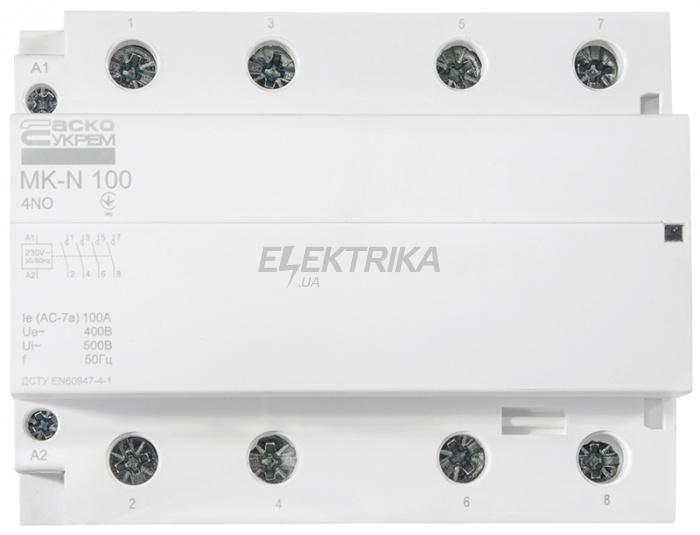 Контактор модульний АСКО-УКРЕМ MK-N 4P 100A 4NO (A0040030039)