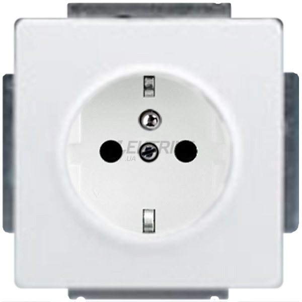 Розетка із заземленням, білий, 16A, 250V, Swing, Elektro-Praga