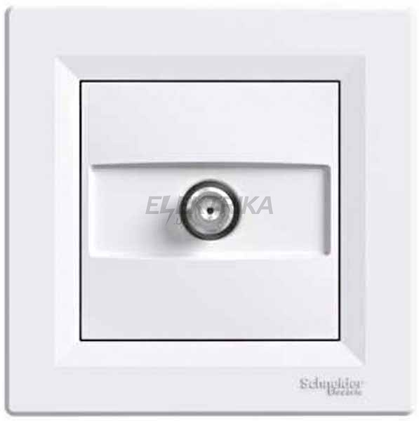 Розетка SAT кінцева Schneider Electric Asfora 1дБ білий (EPH3700121)