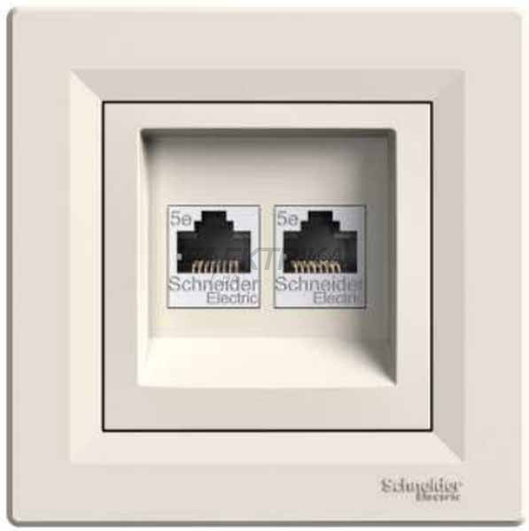 Розетка комп'ютерна RJ45 Schneider Electric Asfora кремовий (EPH4400123)