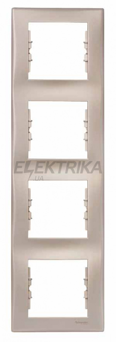 Рамка 4-постова вертикальна Schneider Electric Sedna титан (SDN5802068)