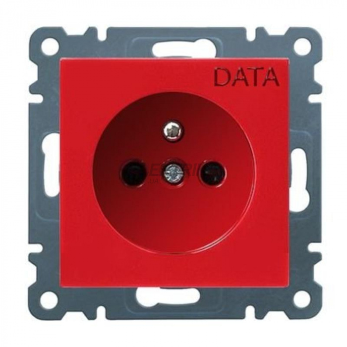 Розетка DATA із центральним з/к Lumina2 Hager червона 16А/230В (WL1029)