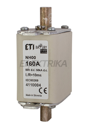 Плавка вставка запобіжник ETI M00 bat 63A/80V DC 004110080