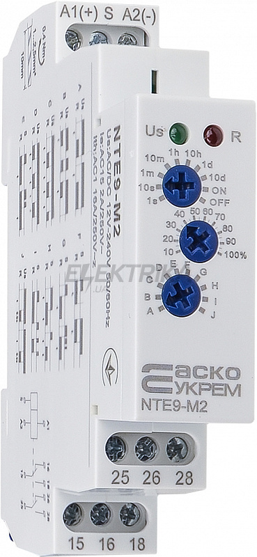 Реле часу багатофункціональне NTE9-M2 AC/DC 12-240V (A0010240006)