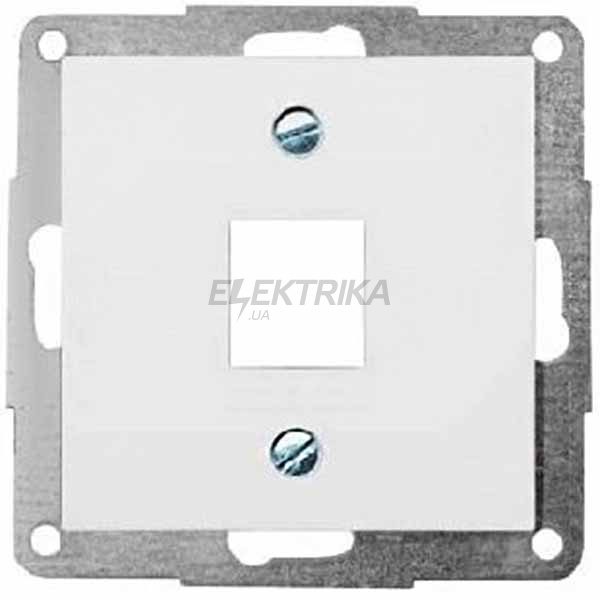 Корпус розетки для 1xRJ12/RJ45 типу keystone, білий