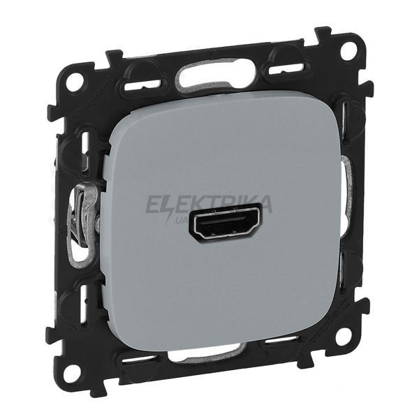 Розетка HDMI 1.3 з гвинтовими клемами, алюміній, Valena ALLURE