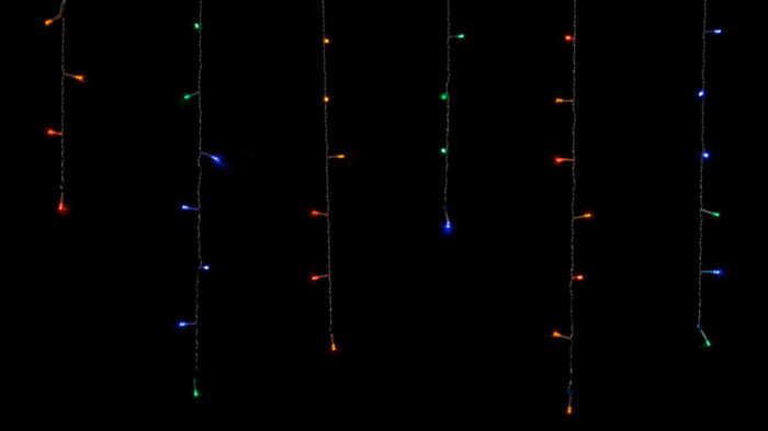 Гірлянда внутрішня DELUX ICICLE З 100LED 3,2 х0, 7m мульти/прозорий IP20 (90015254)
