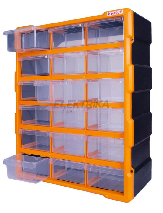 Органайзер пластиковий, e.toolbox.pro.24, 24" 18-секційний 381х157х475мм (t011024)