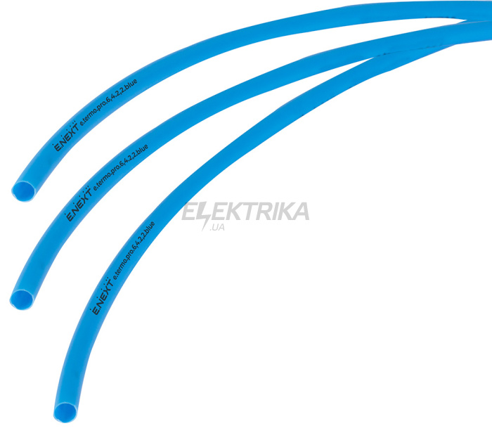 Термоусаджувальна трубка з клейовим шаром e.termo.pro.6,4.2,2.blue, 6,4/2,2, 1м, синя (p092016)