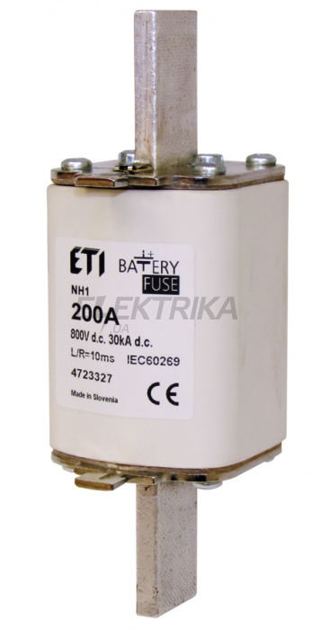 Плавка вставка запобіжник ETI S1 bat/110/125A/800V DC 004723345