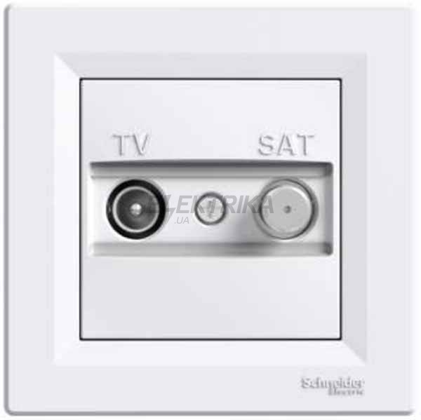 Розетка TV-SAT прохідна Schneider Electric Asfora 4дб білий (EPH3400221)