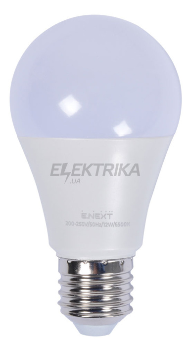 Лампа світлодіодна e.LED.lamp.stand.A60.E27.12.6500, 12Вт, 6500К 110лм/Вт (l0650806)