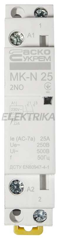 Контактор модульний АСКО-УКРЕМ MK-N 2P 25A 2NO (A0040030025)
