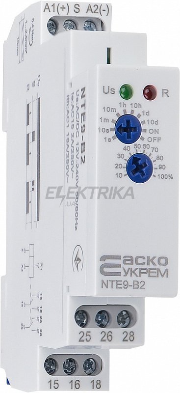 Реле затримки часу на вимкнення NTE9-B2 AC/DC 12-240V (A0010240004)