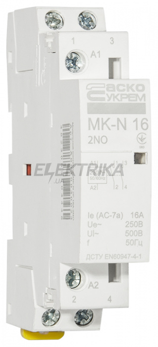 Контактор модульний АСКО-УКРЕМ MK-N 2P 16A 2NO (A0040030023)