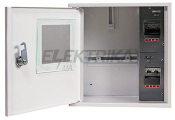 Шафа e.mbox.stand.n.f1.04.z під однофазний лічильник + 4 мод., навісний, із замком