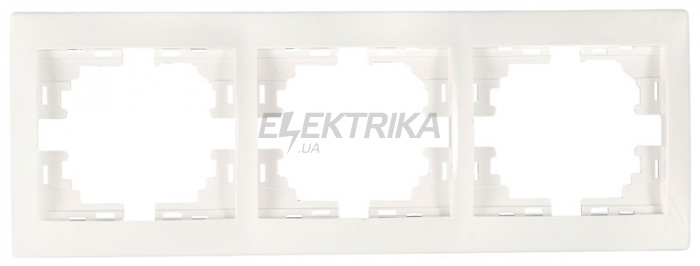 Рамка 3 поста горизонтальна Lezard Mira б/вст білий (701-0200-148)