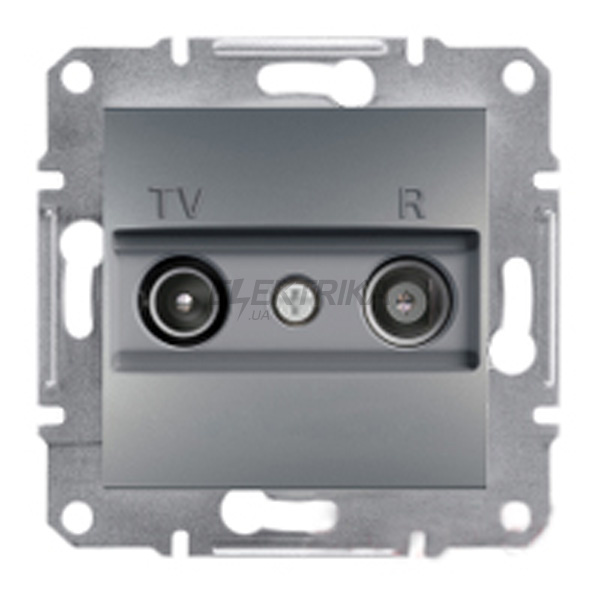 Розетка TV/R кінцева Schneider Electric Asfora 1дб сталь (EPH3300262)