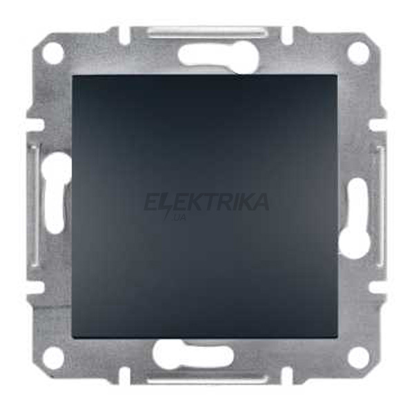 Вимикач одноклавішний Schneider Electric Asfora 2 полюса самозатискний антрацит (EPH0200171)