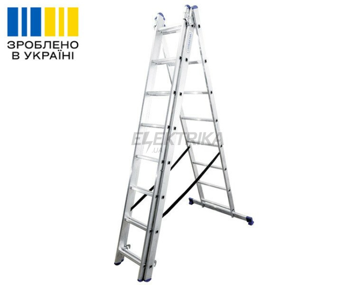 Алюмінієва трьохсекційна драбина TRIOMAX VIRASTAR 3x8 сходинок(VTL038)