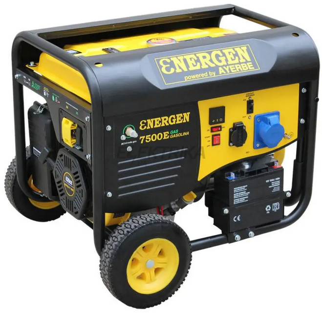 Газовий електрогенератор Ayerbe ENER-GEN 7500 DUAL з елекричним запуском (EN7500E_GAS)