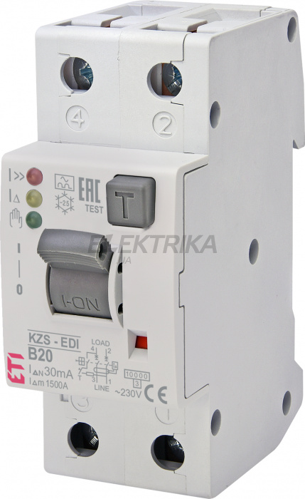 Вимикач (АВДТ) ETI KZS-2M2p EDI A B20/0.03 002172407
