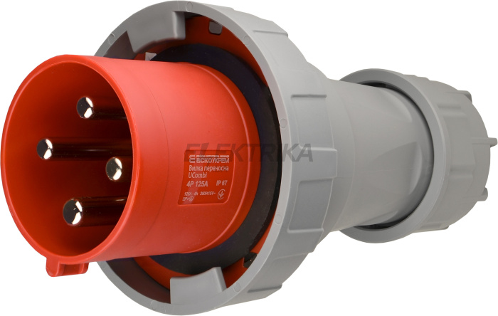 Вилка переносна серії UCombi  4P 125А IP 67 (A0080010111)