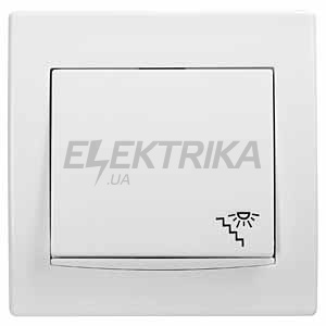 Кнопка "сходи" з підсвічуванням Anya, біла, Schneider Electric