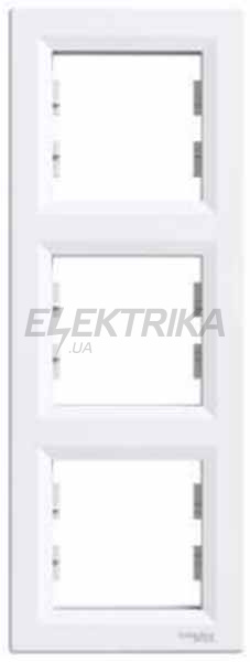 Рамка вертикальна 3 пости Schneider Electric Asfora білий (EPH5810321)