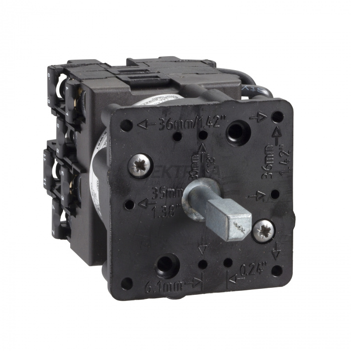 Корпус перемикача кулачкового Schneider Electric Контактний блок 2п, 30°, 12 A K1D022WL