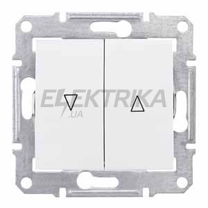 Вимикач для жалюзі з механічним блокуванням Schneider Electric Sedna білий (SDN1300321)