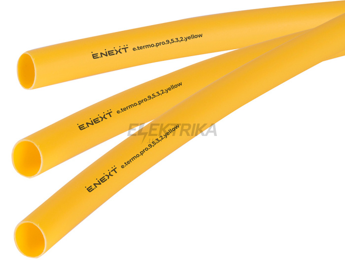 Термоусаджувальна трубка з клейовим шаром e.termo.pro.9,5.3,2.yellow, 9,5/3,2, 1м, жовта (p092026)