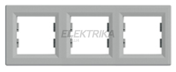 Рамка горизонтальна 3 поста Schneider Electric Asfora алюміній (EPH5800361)