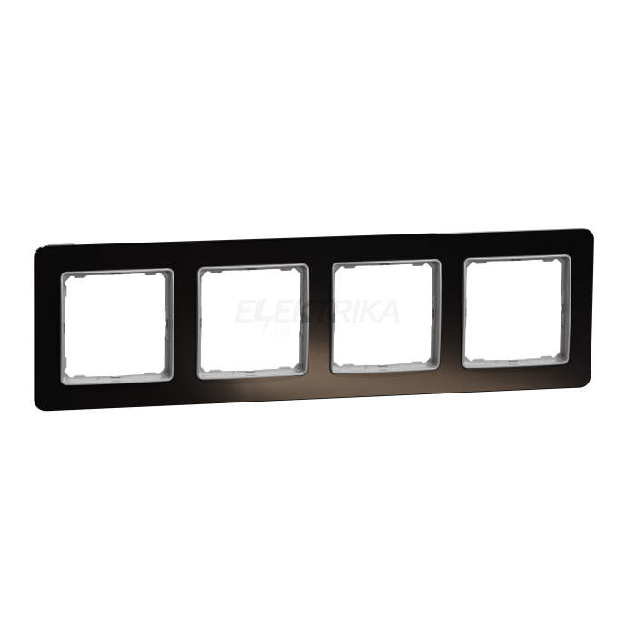 Рамка 4-постова  Штучне чорне скло Sedna Elements Schneider Electric SDD361804