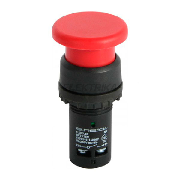 Кнопка-грибок e.SB7.54 червона NO+NC