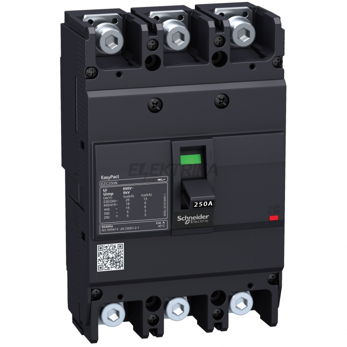 Автоматичний вимикач Schneider Electric Easypact EZC250N - TMD - 250 A - 3 полюси 3Т EZC250N3250